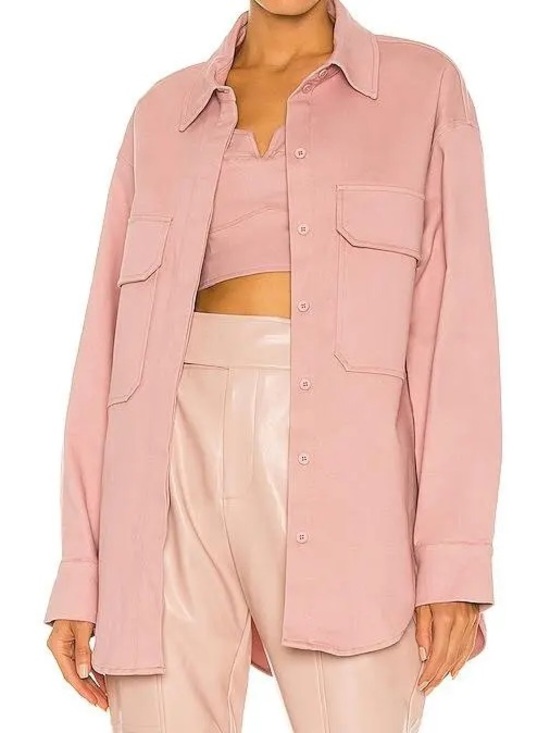NICHOLAS Jackets & Blazers - Revolve NICHOLAS the Label Calista Shacket Oversized Cotton Blend